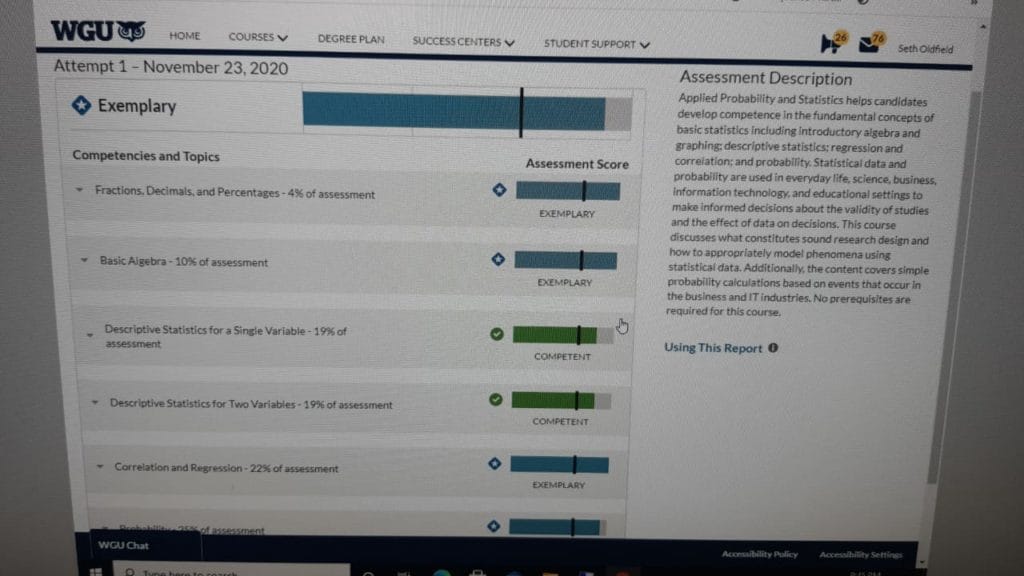 WGU online proctored exams